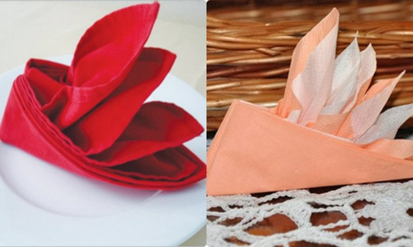 Gấp khăn ăn hình chiếc thuyền đẹp cho bàn tiệc sang trọng