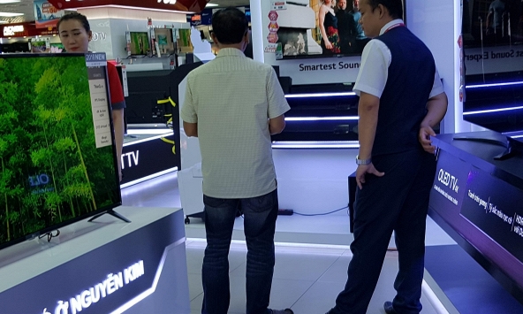 Siêu thị điện máy Nguyễn Kim, Thiên Hòa thu đổi tivi Asanzo trên toàn hệ thống