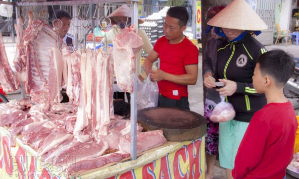 Giá thịt heo bán lẻ tiếp tục tăng nhẹ