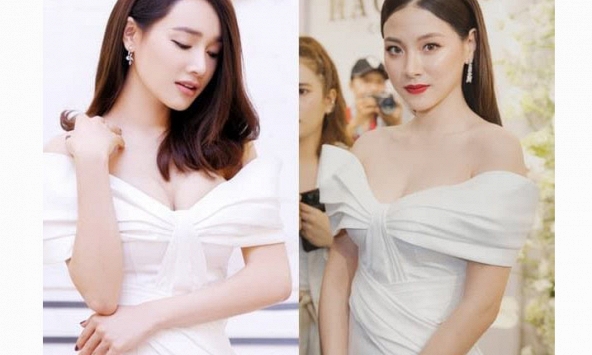 Nhã Phương diện váy đụng hàng mỹ nhân Thái Lan 