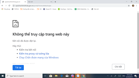 Nhiều website của sở, ngành TP HCM không thể truy cập