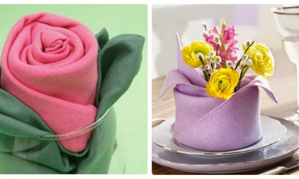 Cách tạo ấn tượng cho bàn tiệc bằng 2 kiểu gấp khăn ăn đẹp và đơn giản 