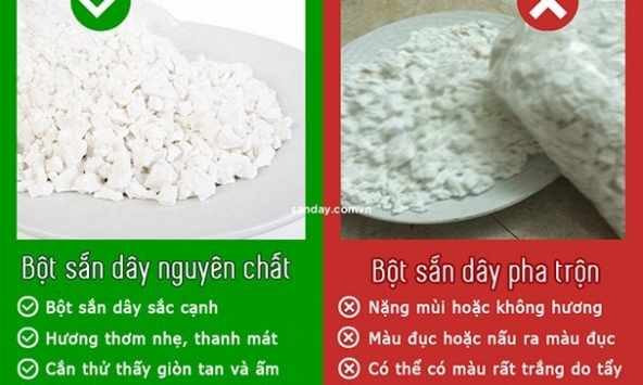 Cách chọn đúng bột sắn dây thơm ngon