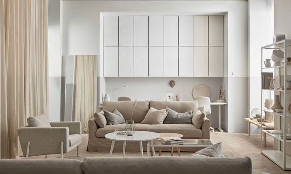 Thiết kế phòng khách với phong cách tối giản cho căn hộ chung cư