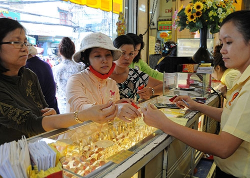 Vàng tăng 80.000 đồng/lượng ngày cuối tuần