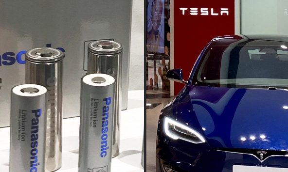 Panasonic hợp tác với Tesla sản xuất pin không coban cho xe điện