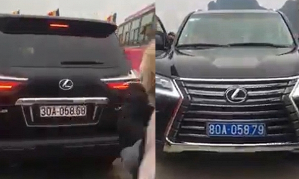 'Chuyên cơ mặt đất' Lexus LX570 'đầu xanh, đuôi trắng': Xác định biển trắng là giả
