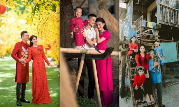 Gia đình nghệ sĩ Việt thay phiên nhau đăng ảnh Tết hạnh phúc