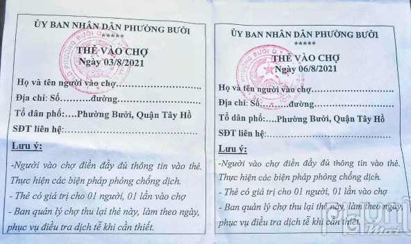 Người dân Hà Nội áp dụng mô hình đi chợ bằng phiếu