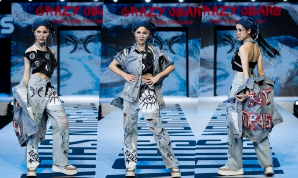 Mẫu nhí Đặng Thuỷ Tiên tái xuất siêu ngầu trên sàn catwalk Trips Fashion Show 2023