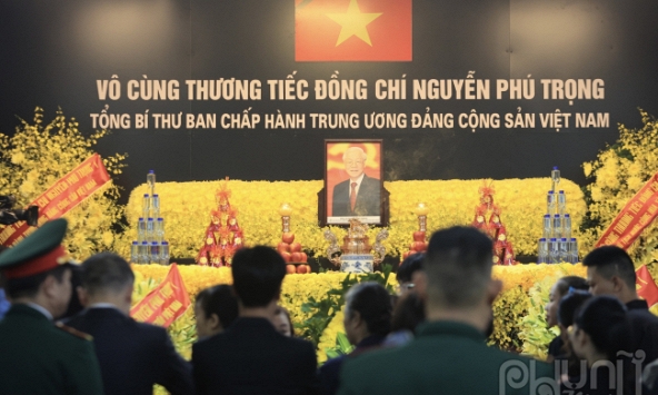 Quốc tang Tổng Bí thư Nguyễn Phú Trọng: Lễ viếng tại xã Đông Hội, huyện Đông Anh