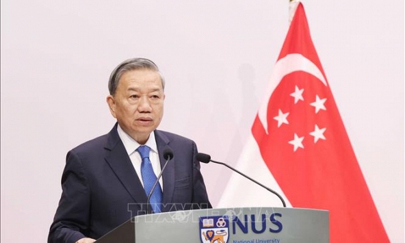 Tổng Bí thư Tô Lâm phát biểu chính sách tại Trường Chính sách công Lý Quang Diệu, Singapore