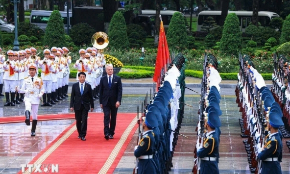 Chủ tịch nước chủ trì lễ đón Tổng thống Litva thăm chính thức Việt Nam