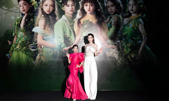 Mẫu nhí Ban Mê Model 'gây sốt' tại Tuần lễ Thời trang Trẻ em Global Junior 2025 dưới sự dẫn dắt của hoa hậu Lương Thùy Dung