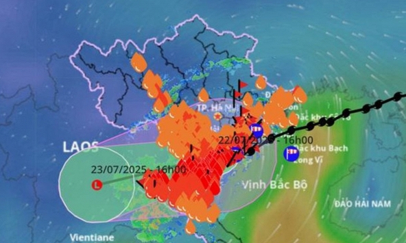 Bão số 3 suy yếu, mưa như trút kéo dài từ Bắc Bộ đến Bắc Trung Bộ, nguy cơ lũ quét và sạt lở đất lan rộng