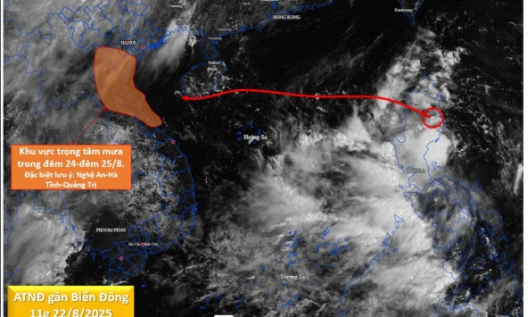 Bão số 5 có thể đạt cấp 12, giật cấp 15, ảnh hưởng trực tiếp Bắc Trung Bộ