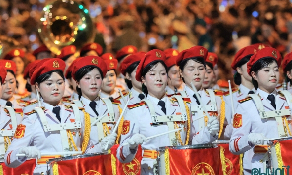 Tổng hợp luyện diễu binh, diễu hành tại Quảng trường Ba Đình chuẩn bị cho ngày lễ trọng đại