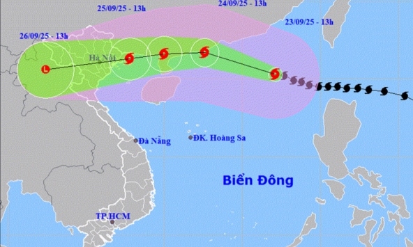 Siêu bão Ragasa di chuyển ổn định, dự báo ảnh hưởng trực tiếp Quảng Ninh – Hải Phòng