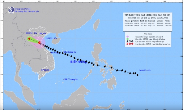Bão số 10 đổ bộ: Gió giật cấp 14, nhiều tỉnh ven biển hứng chịu sóng lớn và mưa to diện rộng