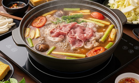 Lẩu trâu nhúng mẻ, hương vị đồng quê trong nồi nước chua thanh ngày se lạnh