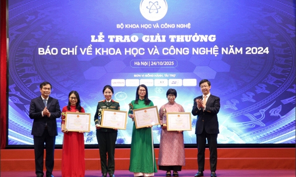 Vinh danh 24 tác phẩm báo chí xuất sắc về khoa học và công nghệ năm 2024, tôn vinh những người “kể chuyện” của tri thức