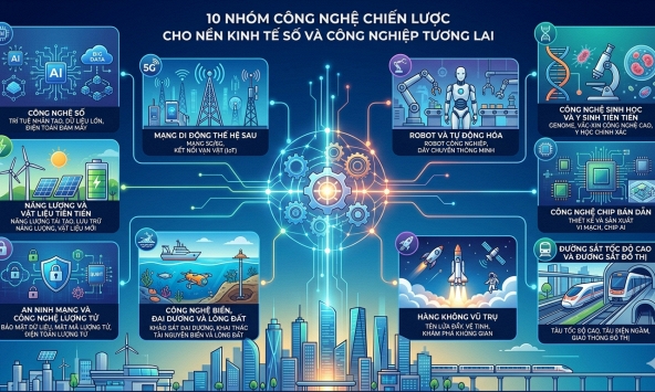 Việt Nam định hình 10 nhóm công nghệ chiến lược, ưu tiên phát triển 30 sản phẩm trọng điểm