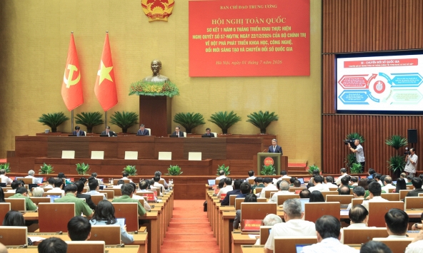 Hội nghị toàn quốc sơ kết 18 tháng thực hiện Nghị quyết 57 về khoa học, công nghệ và chuyển đổi số