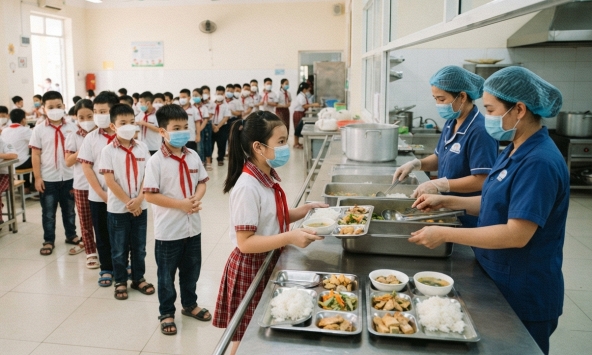 Siết an toàn thực phẩm trong trường học, tăng kiểm tra đột xuất bếp ăn