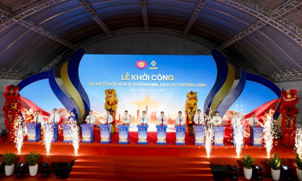 Khởi công tổ hợp nhà ở, thương mại dịch vụ gần 9.000 tỷ đồng do Sun Group đầu tư tại trung tâm Nghệ An