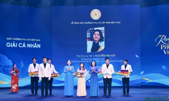 PGS.TS Nguyễn Thị Hiệp nhận Giải thưởng Phụ nữ Việt Nam năm 2026 