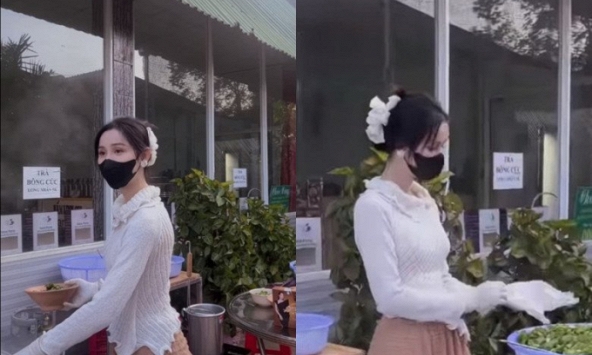 Diện đồ không trùng ngày nào, hot girl bún cá biến cửa hàng thành sàn diễn 