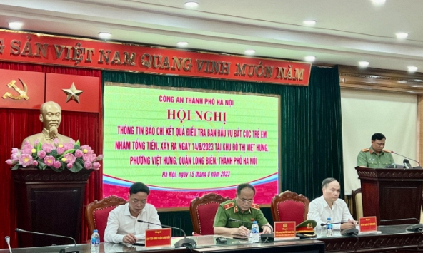 Công an họp báo thông tin chính thức vụ bắt cóc trẻ em ở Hà Nội