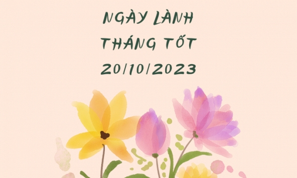 Xem ngày lành tháng tốt 20/10/2023: Hôm nay là một trong những ngày đẹp nhất tháng 10!