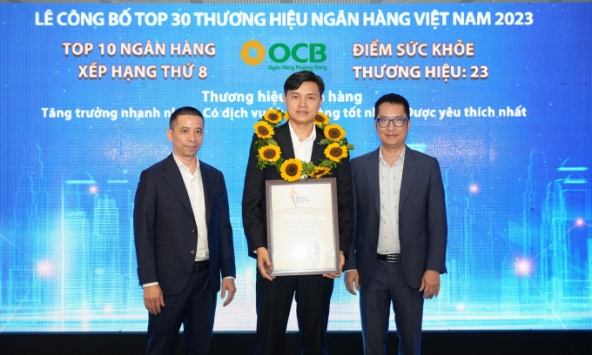 OCB lọt top 8 thương hiệu mạnh ngành ngân hàng năm 2023