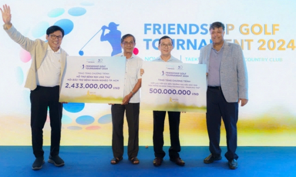 Giải Golf Hữu Nghị Suntory PepsiCo Việt Nam gây quỹ gần 3 tỷ đồng cho bệnh nhi ung thư và học sinh chịu ảnh hưởng bão lũ
