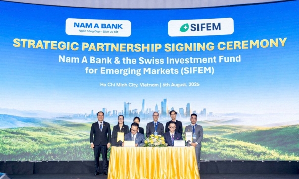 Nam A Bank đón dòng vốn xanh từ Thụy Sĩ, nâng tổng quy mô huy động vốn quốc tế gần 350 triệu USD