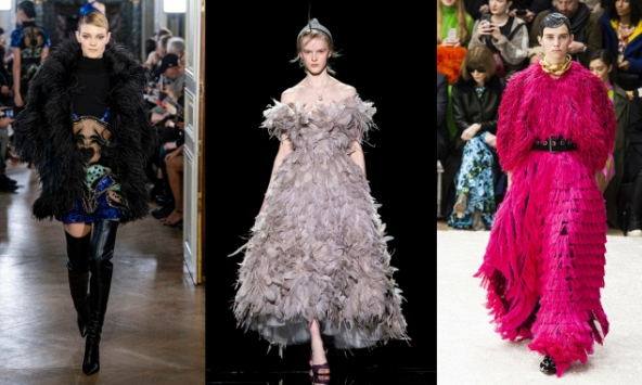 Lông vũ - xu hướng nổi bật mùa Thu Đông 2019
