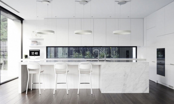 9 mẫu thiết kế phòng bếp trắng tinh với phong cách hiện đại và tinh tế