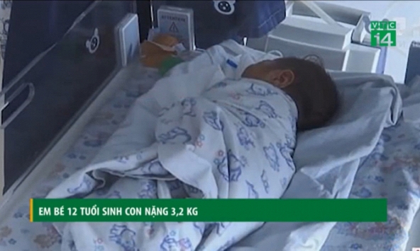 Bé 12 tuổi sinh con nặng 3,2 kg