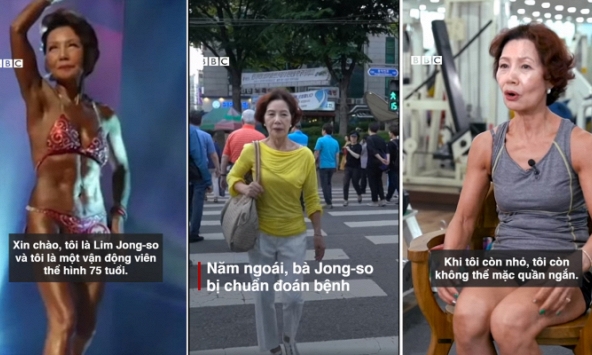 Nữ vận động viên thể hình ở tuổi 75