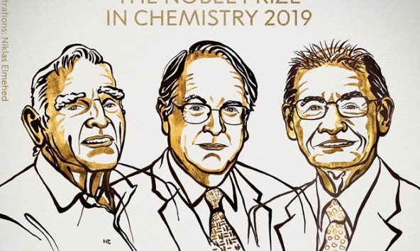 Nobel Hóa học 2019 vinh danh 3 nhà sáng chế pin, 'sạc lại thế giới'