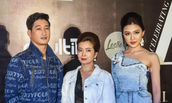 Thái và Trà 'tiểu tam' của 'Hoa hồng trên ngực trái' gây chú ý tại International Fashion Week