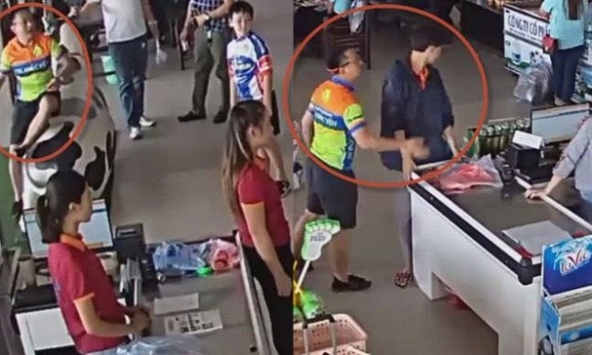 Đình chỉ công tác 1 tháng đối với thượng uý công an ném xúc xích, tát nhân viên bán hàng
