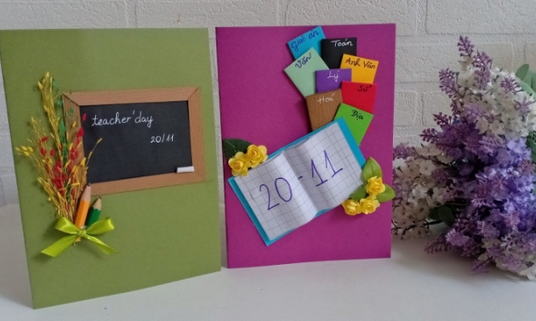 Cách làm thiệp handmade đơn giản tặng thầy cô nhân ngày 20/11
