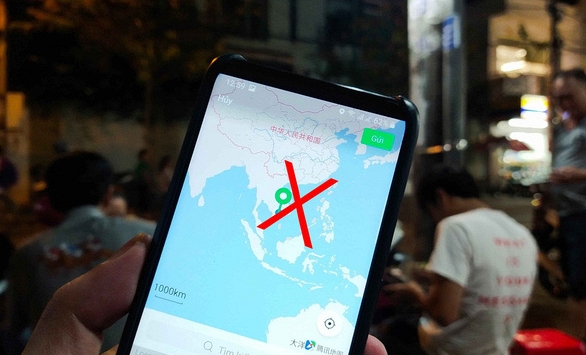 Ứng dụng của Trung Quốc tại Việt Nam xuất hiện hình ảnh 'đường lưỡi bò'
