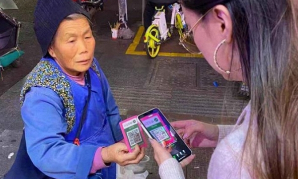 Ăn xin bằng mã QR