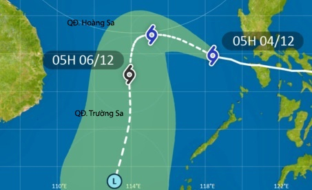 Bão Kammuri đổi hướng, khả năng sẽ không vào đất liền nước ta