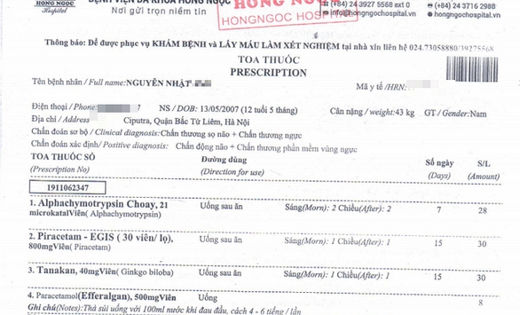 Đề nghị khởi tố vụ bé trai 12 tuổi ở khu đô thị Ciputra bị hàng xóm đánh chấn động não