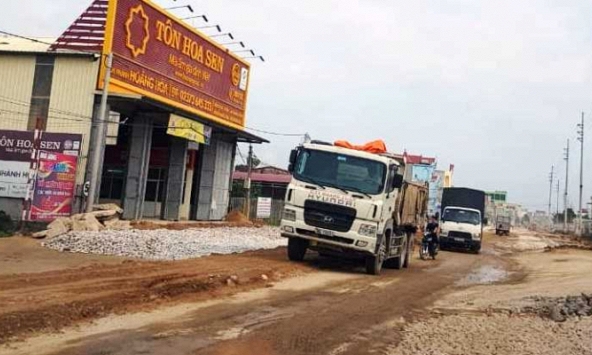 Những bất cập trong việc thi công tuyến đường Gòng – Quăng tại Thanh Hóa