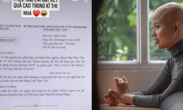 Câu chuyện về nữ sinh 19 tuổi bị ung thư vào đề thi học sinh giỏi